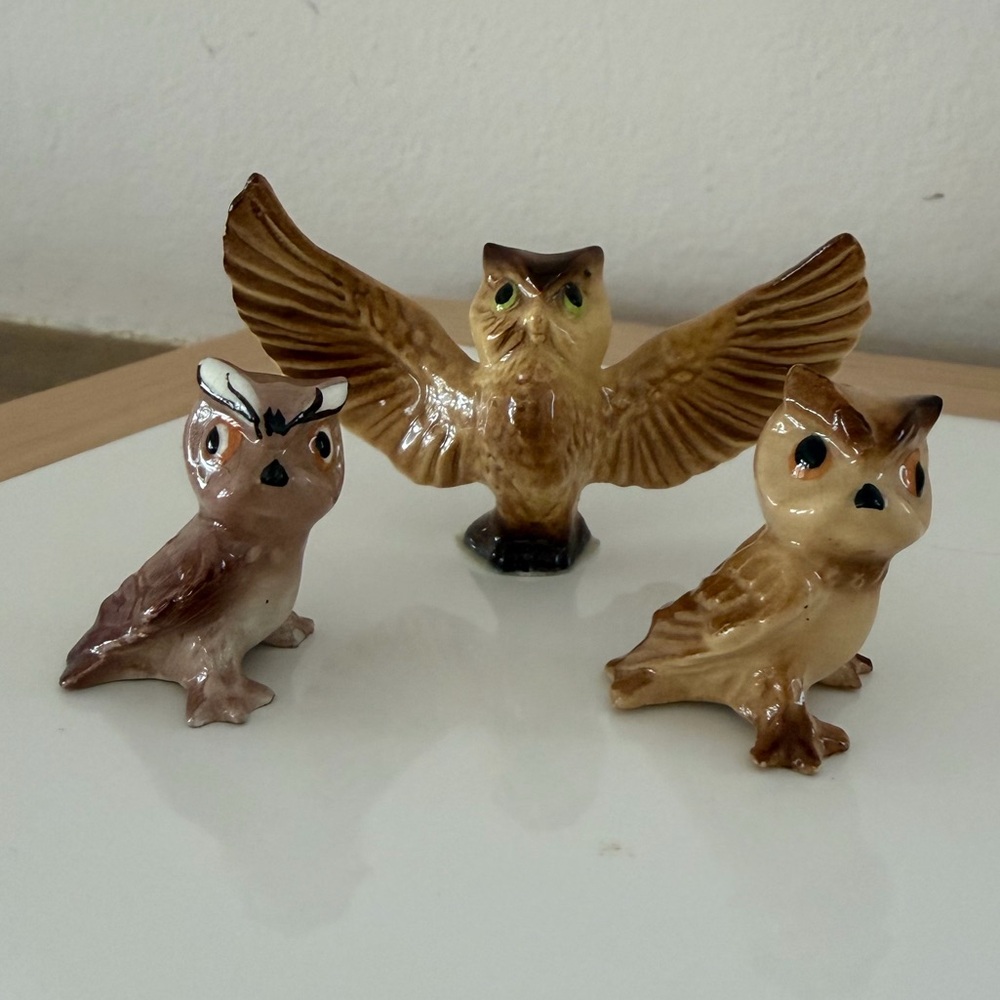Vintage Hagen Renaker Baby Owl Figurines